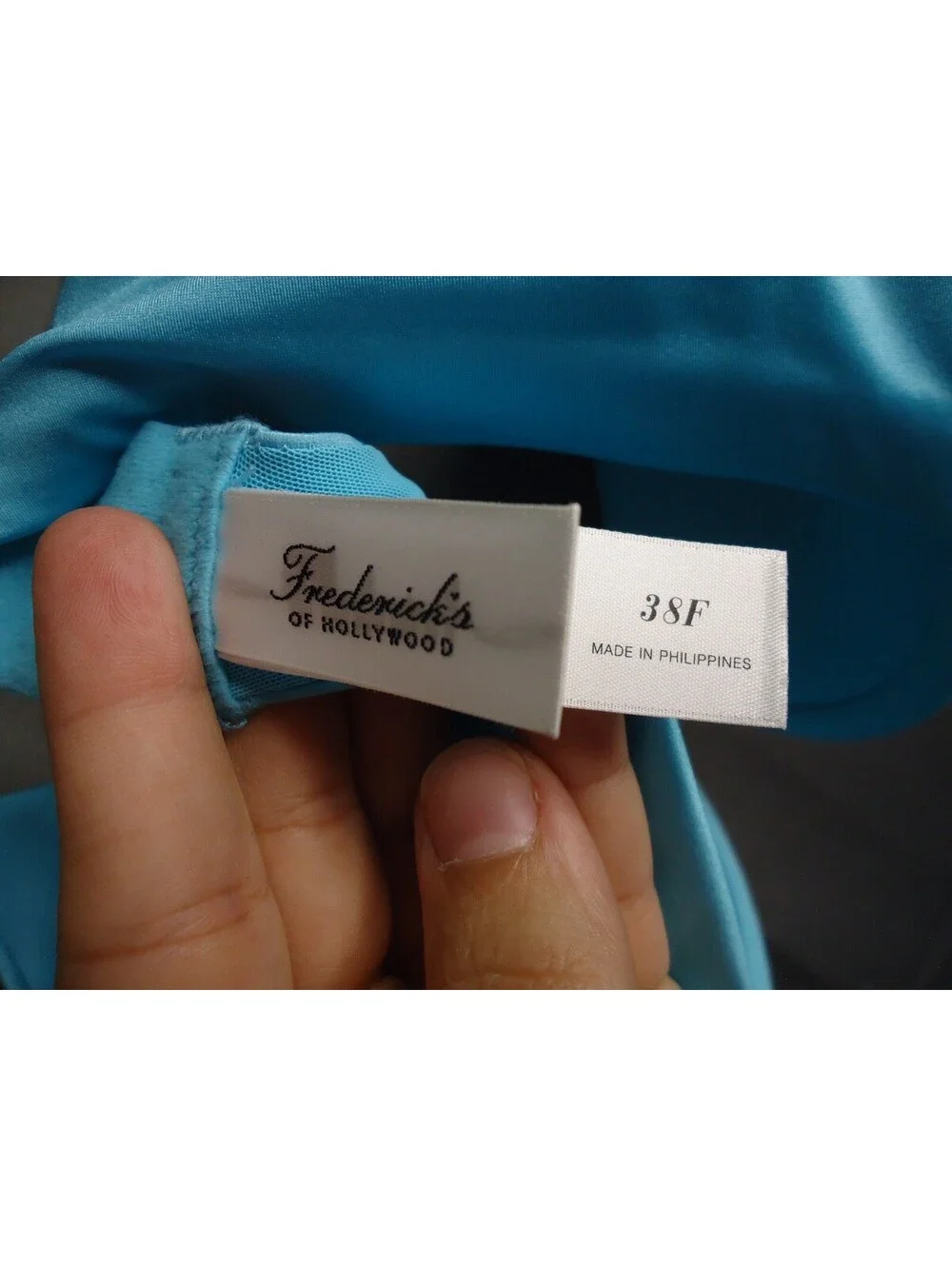 Fredrick’s Of Hollywood 38 F Push-up Bra Blue Heartthrob Convertible New